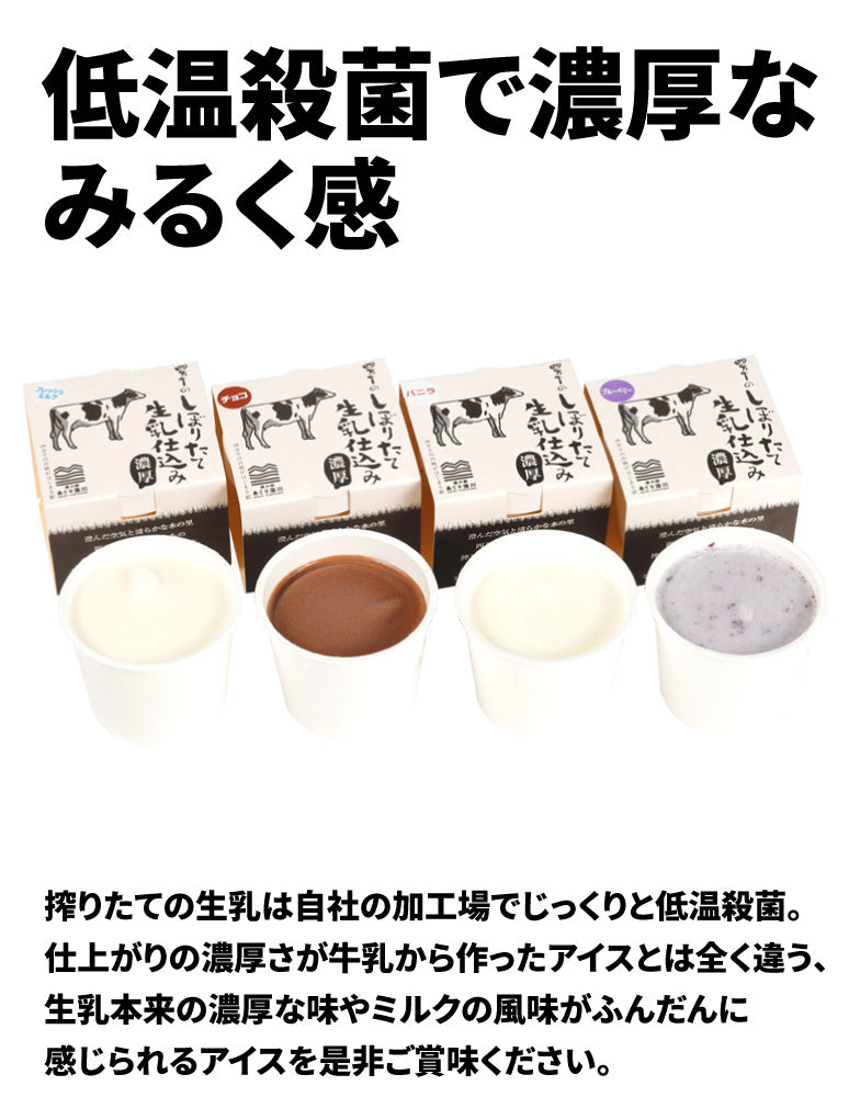 高知/産直送料込み]道の駅あぐり窪川 搾りたて生乳定番アイスクリーム