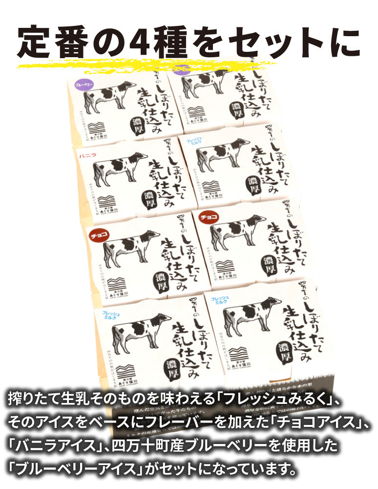 高知/産直送料込み]道の駅あぐり窪川 搾りたて生乳定番アイスクリーム