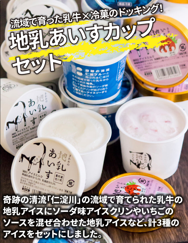 高知/産直送料込み]地乳あいすカップセット(地乳あいすカップ×4