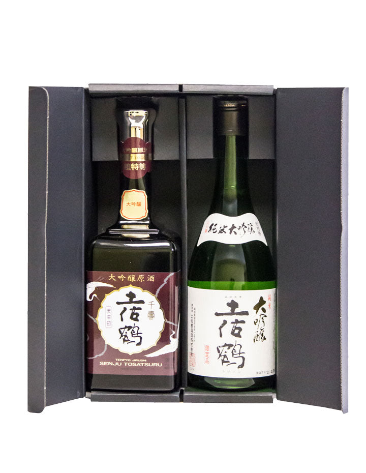【古酒】土佐鶴 大吟醸原酒 天平 900ml 化粧箱付き　2本セット 高知]土佐鶴酒造 大吟醸原酒 天平印 900ml・純米大吟醸 720ml /2本入